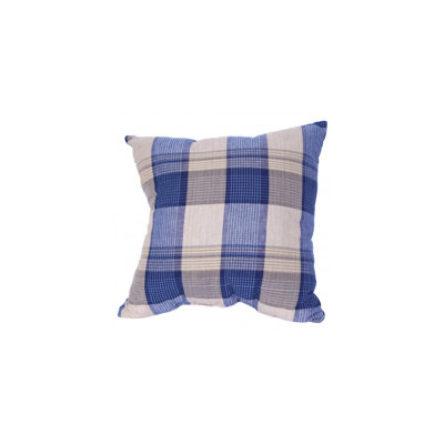 Sand Plaid Cotton Throw Pillow