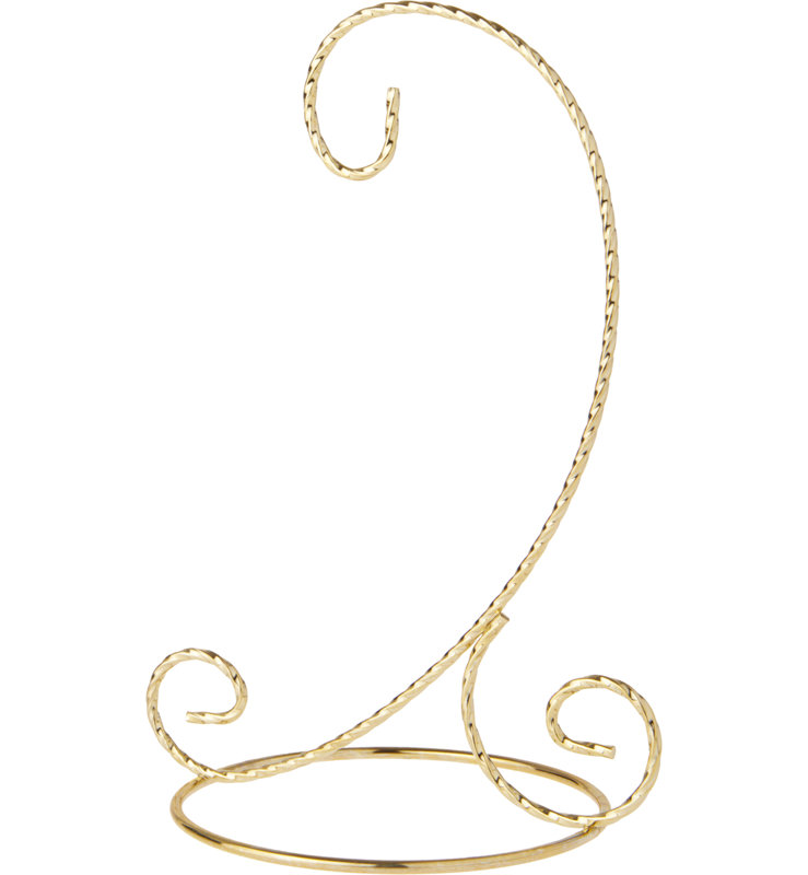 Support à ornements torsadé doré moyen The Holiday Aisle®, H 9,5 po x l 5,5 po x P 5,5 po, paquet de 3, Or