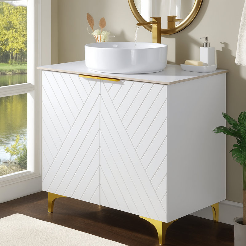 Meuble-lavabo simple 30 po avec lavabo vasque