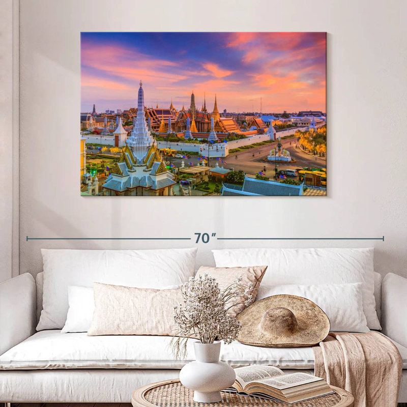 Rorry Wat Phra Kaew Sunset, 32" H x 48" W