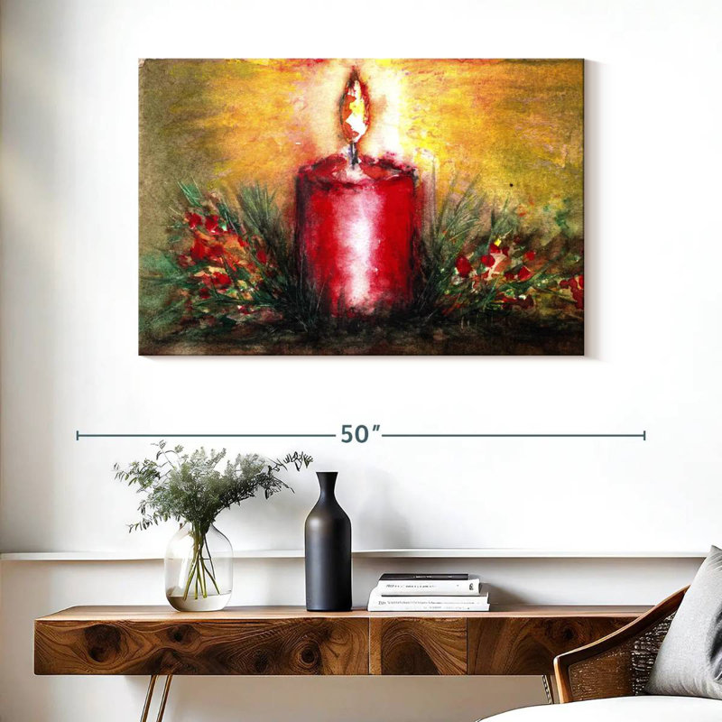 Bougie de Noël, H 26 po x l 39 po