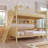 Brooke Wooden Bunk Bed with 3 Storage Shelves & Reversible Ladder-119969449