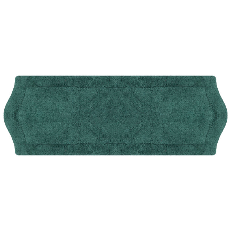 Tapis pour salle de bain Morissette, L 22 po x L 60 po, Vert bouteille
