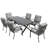 Patio Dining Set Metal Stackable Ergonomics Dining Armchairs & Rectangular Table-1389977343-1389977342