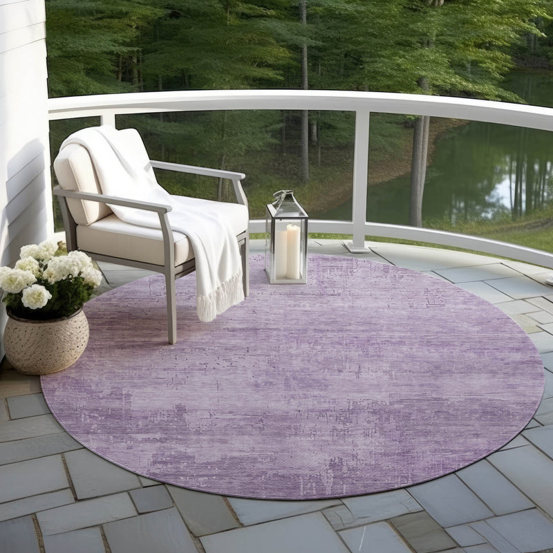 Thornyx Purple Washable Indoor-Outdoor Rug - LOOMLAN, 8' x 8'