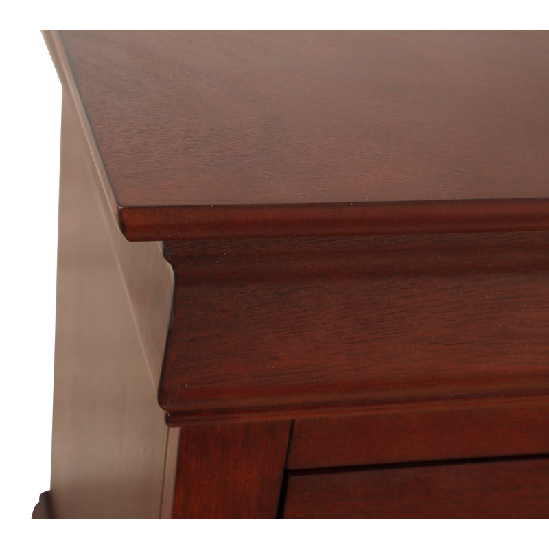 LouisPhillipe 21"L x 24"H 2-Drawers Nightstand, Cherry, Cherry