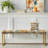 Floral Upholstered Gold Bench-130008507