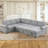 Nazlije Upholstered Pull-Out Sleeper Sectional Chaise with Storage-501392146