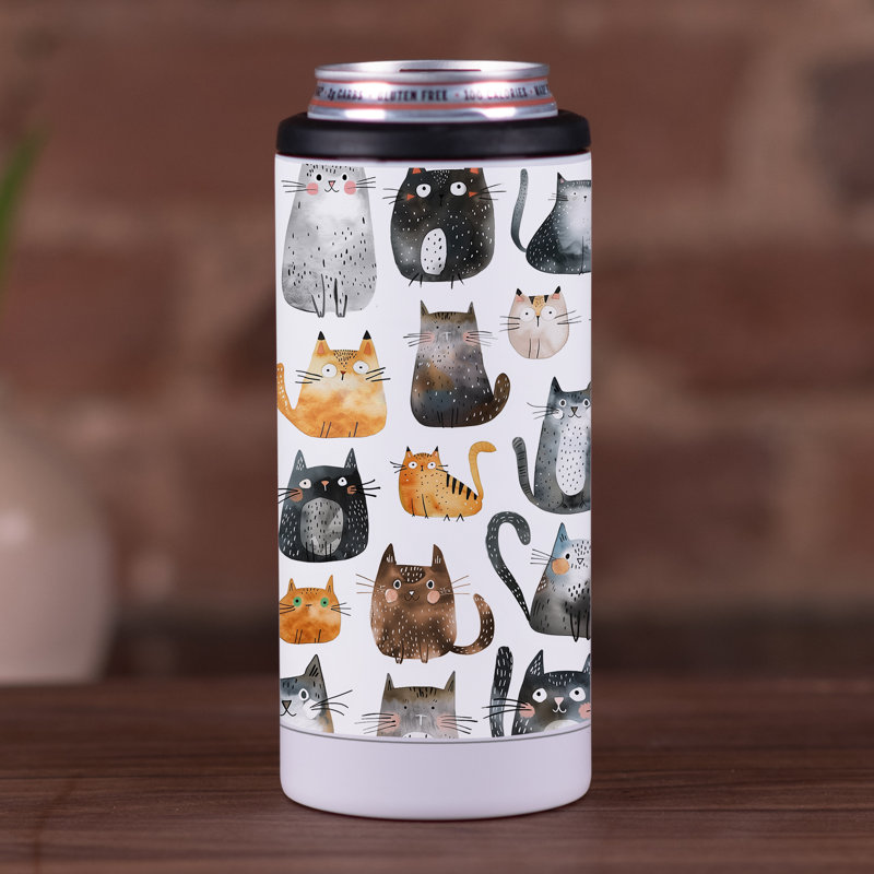 Aquarelle pour chat 12 oz. manchon pour boisson
