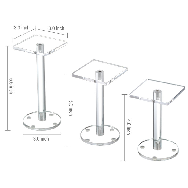 3 Piece Acrylic Jewellery Display Stand Set