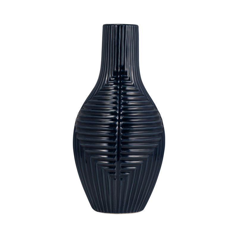 Vase en céramique Amrita Tribal, Tribal, bleu