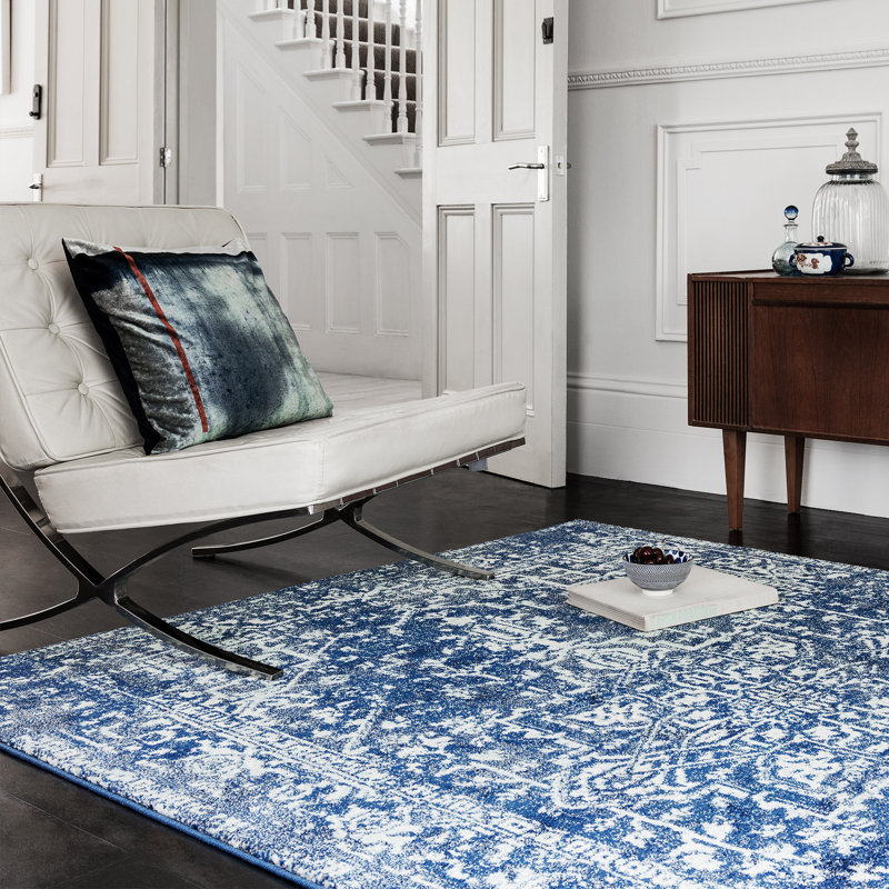 Aamina Tufted Antique Navy/Cream Rug, Rectangle 120 x 170cm