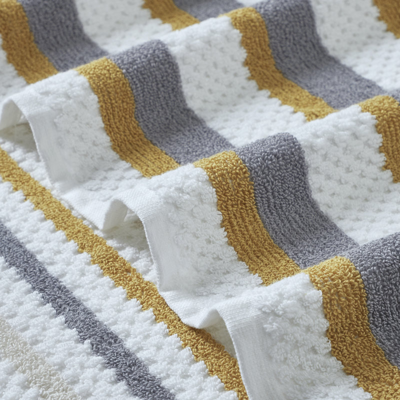 Modern Threads Pax 6-Piece Reversible Yarn Dyed Jacquard Towel Set - Bath Towels, Hand Towels, & Washcloths - Super Absorbent & Quick Dry