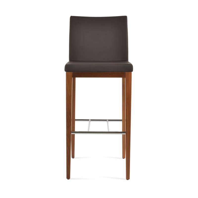 Aria Solid Wood 24" Counter Stool, Brown PPM, Walnut