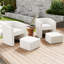 Chaise d'appoint avec fond en bois franc et tabouret de rangement pratique