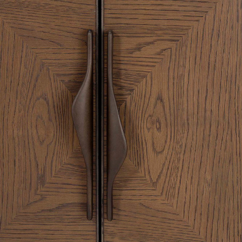 Landmark Solid Wood Storage Cabinet, Brown Sugar Oak
