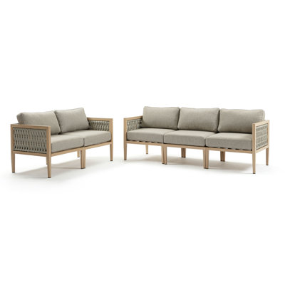 Suzuyo Weatherproof Indoor And Outdoor Modular 2PC Sofa And Loveseat