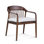 Chaise avec accoudoirs en bois massif Guinevere