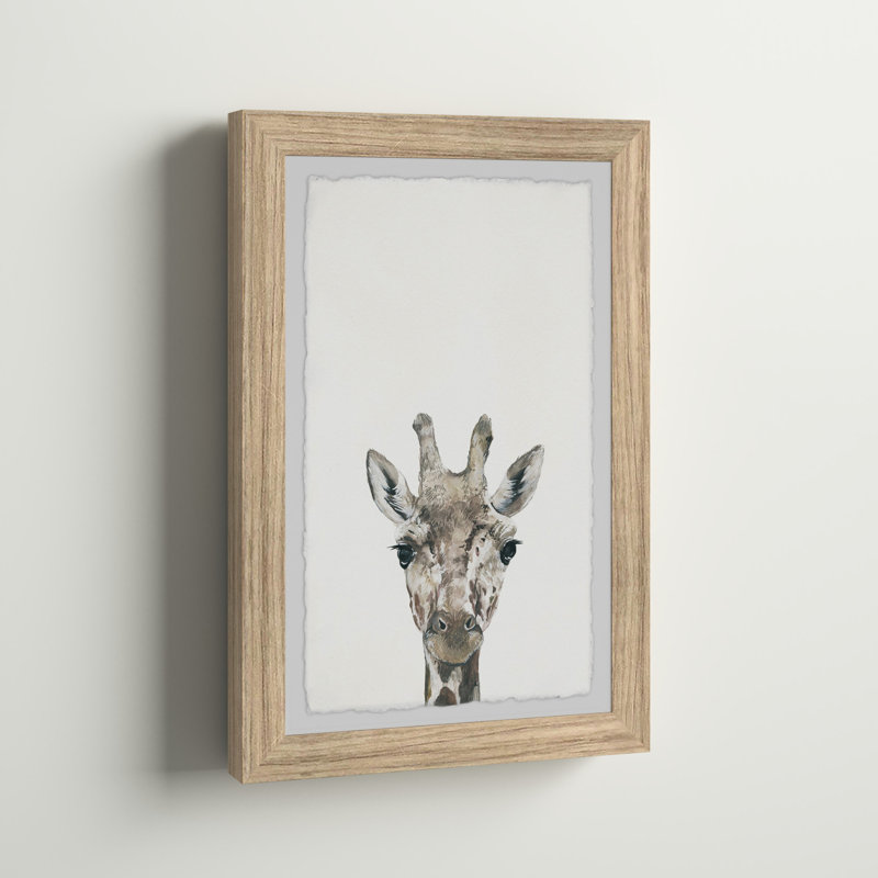 " Cheeky Giraffe IV " Painting Print, 12" H x 8" W x 1.5" D