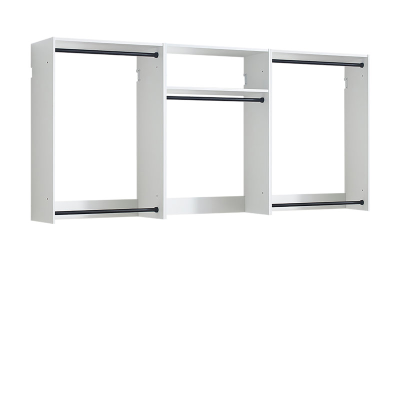 Wall Mounted Wood Closet System, White