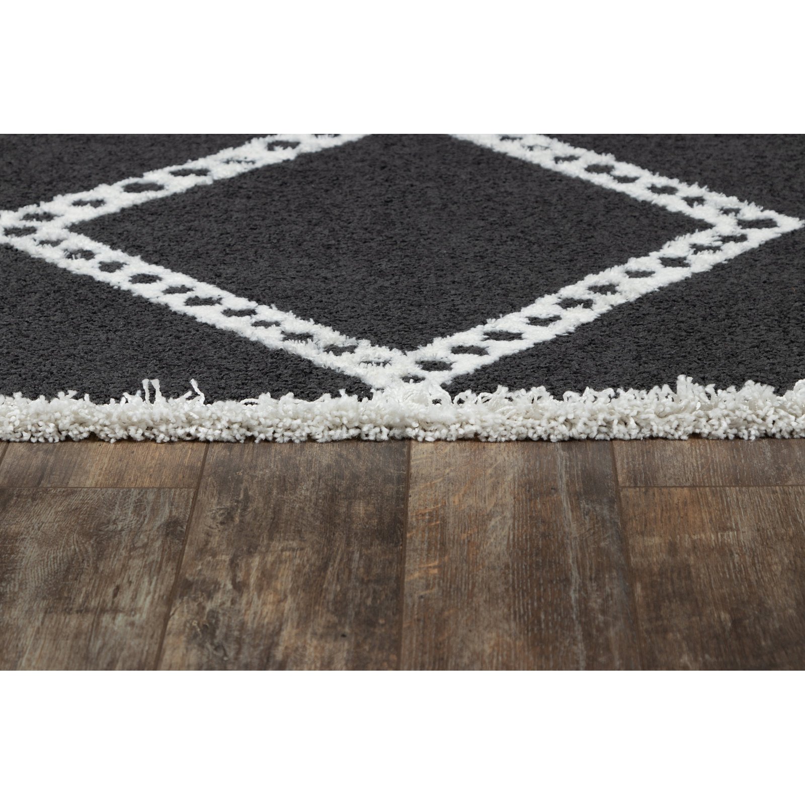 Lange Black White Southwestern Rug, Runner 2'3" x 7'6"