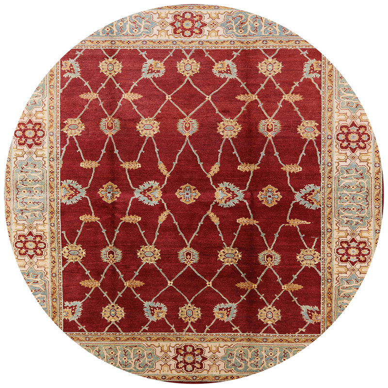 Gosdon Oriental Indoor Rug, Round 6'