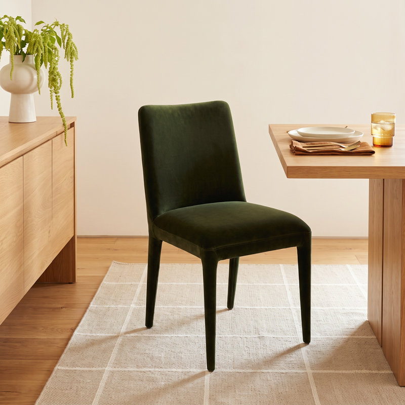 Andersen Dining Chair, Dark Green Performance Velvet