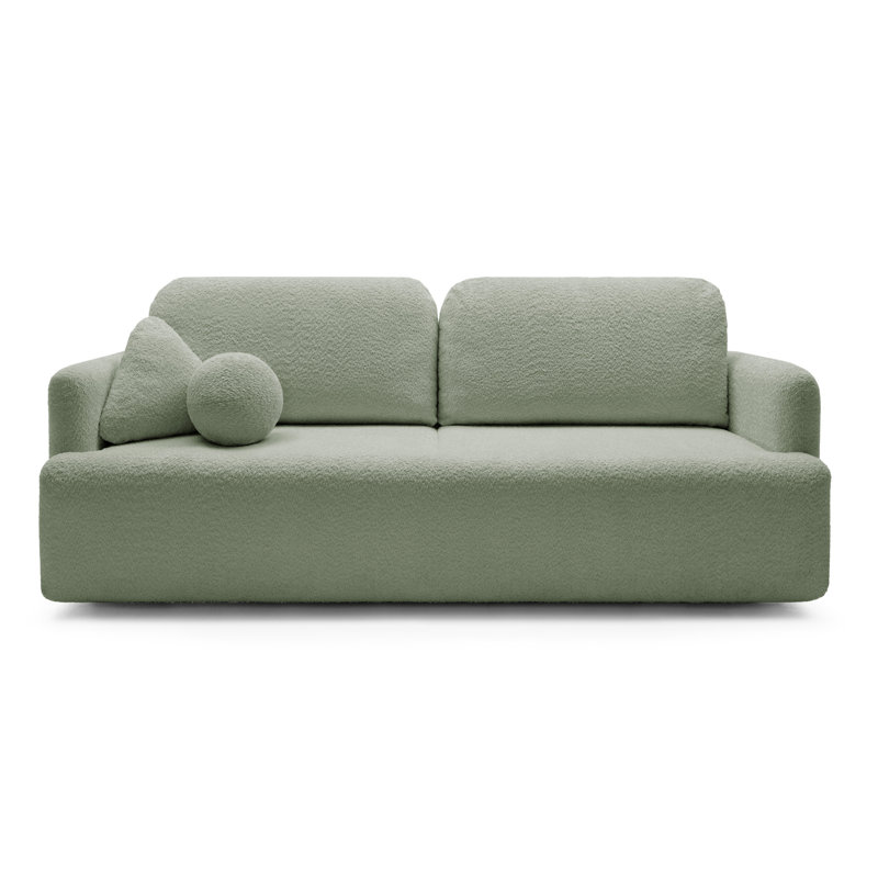 Beilul 3 Seater Fabric Sleeper, Sage Green
