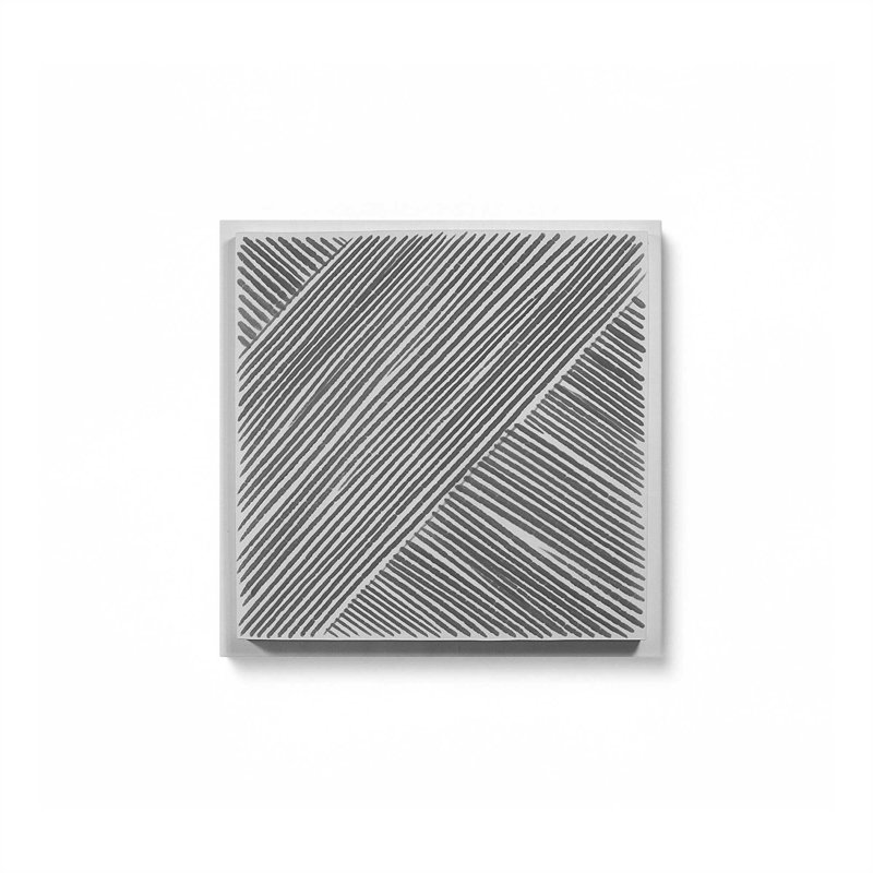 «Linear Illusion I Rolled», reproduction sur toile, Toile tendue, H 12 po x l 12 po x P 1,25 po