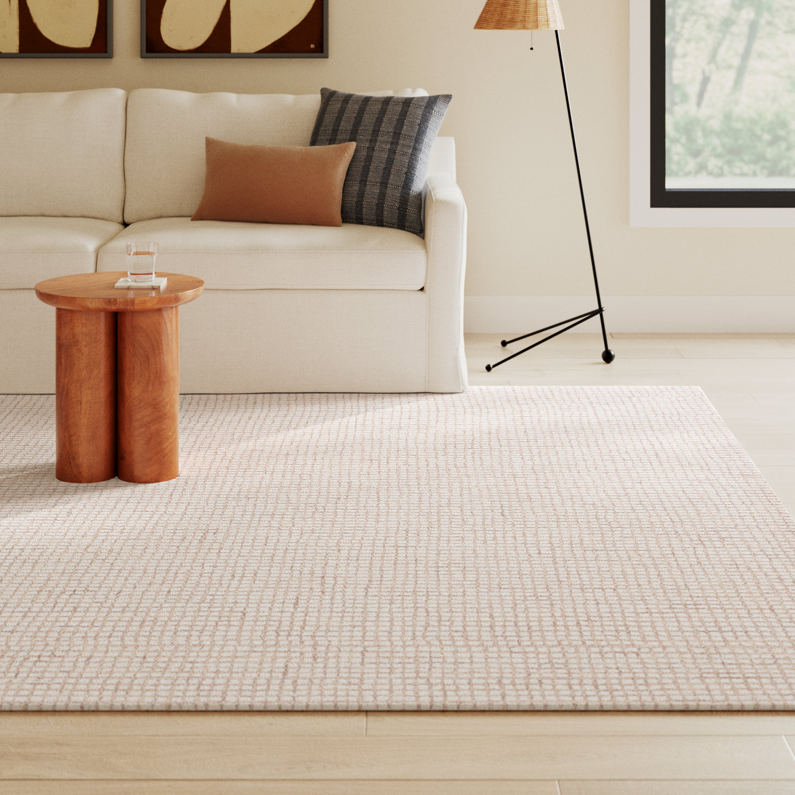 Rowe Ivory Beige Hand-Tufted Rug, Rectangle 8' x 10'