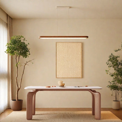 Table de salle à manger moderne en bois de frêne avec plateau en ardoise