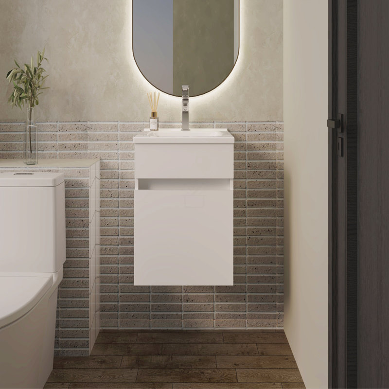 Lavabo de meuble-lavabo, salle de bain, Blanc