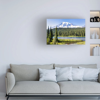 Footeprint Art Mighty Mt Rainier Canvas Art