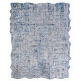 Abstract Area Rug in Blue
