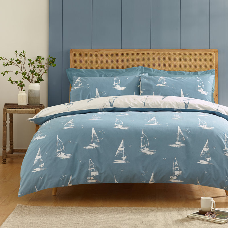 Salcombe Boats Reversible Duvet Cover Set, King