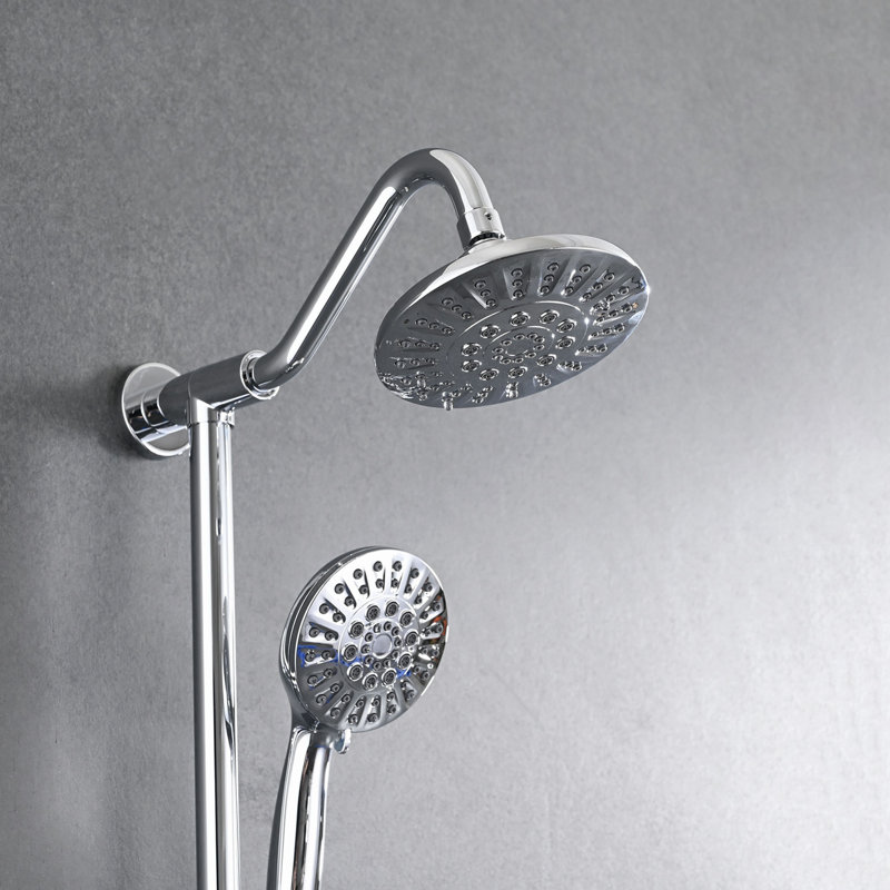 Pomme de douche à pluie 6 po avec pomme de douche à main, Chrome