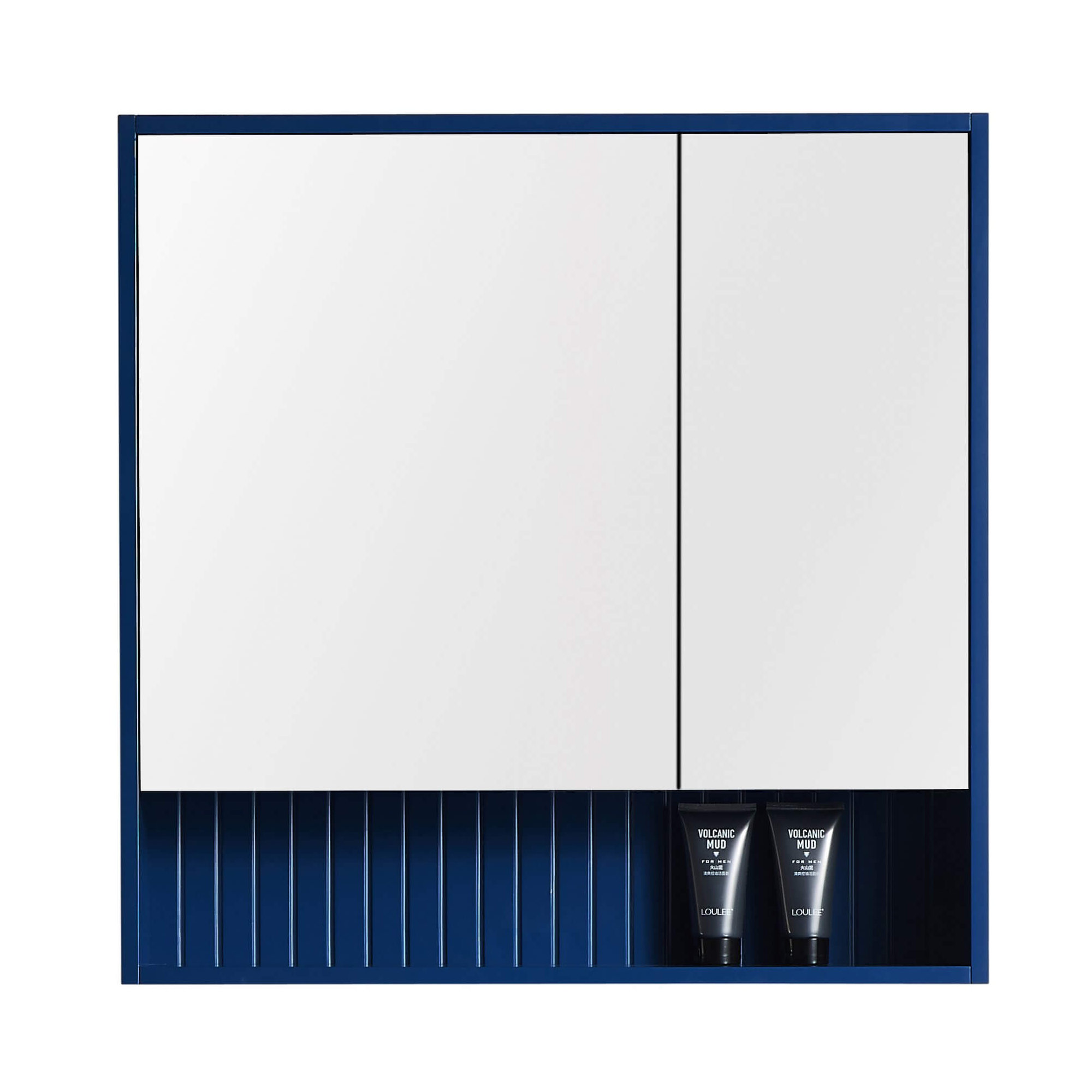 Asahel Surface Double Medicine Cabinet, Navy Blue