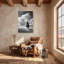 Texas Jackrabbit, reproduction d'art sur toile «Desert Wildlife Wall Decor» rustique noir et blanc-2084952034