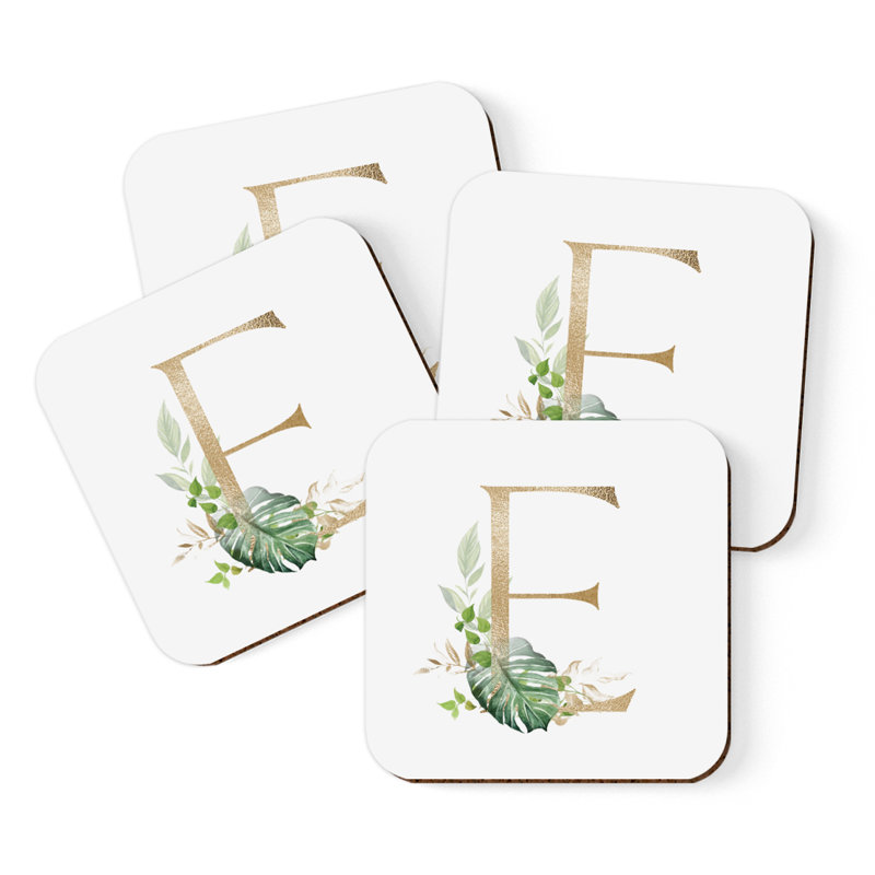 Sous-verre à monogramme Exotic, E