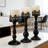 Metal Candle Holders Set Of 3, Vintage Gothic Pillar Candle Stands For Table Centerpiece, Fireplace Mantel, And Home Decor-1999699921