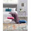 Tabouret de coiffeuse Laquisha en chrome et velours