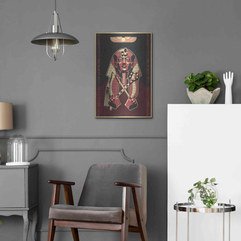Art mural en métal «Pharoah» Luxe, H 24 po x l 16 po x P 0,13 po