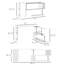 Poste de travail informatique pivotant en L de 140 cm (55 pouces), bureau moderne avec étagères, blanc, gain de place pour chambre, salon, bureau 360°, mobilier de bureau avec rangement, bureau, chambre