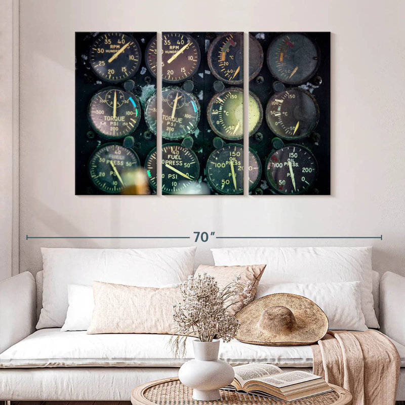Mehar Airplane Dials, 32" H x 50" W