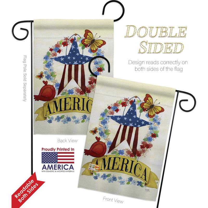 « america banner star americana patriotiques », impression en polyester de 2 côtés 19 po x 13 po american ensemble de drapeau