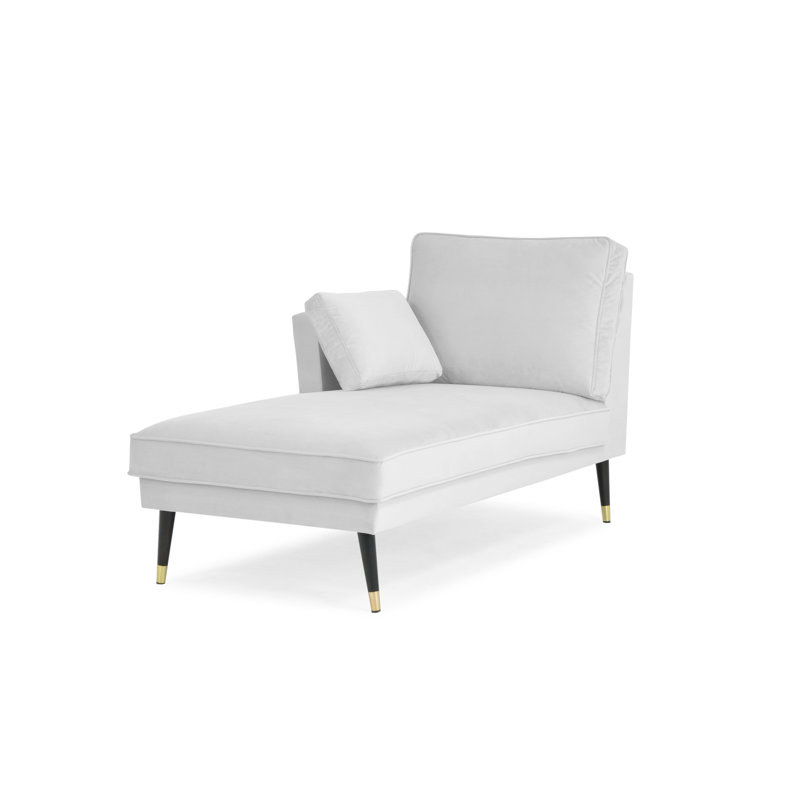 Pickering Upholstered Chaise Lounge, Silver