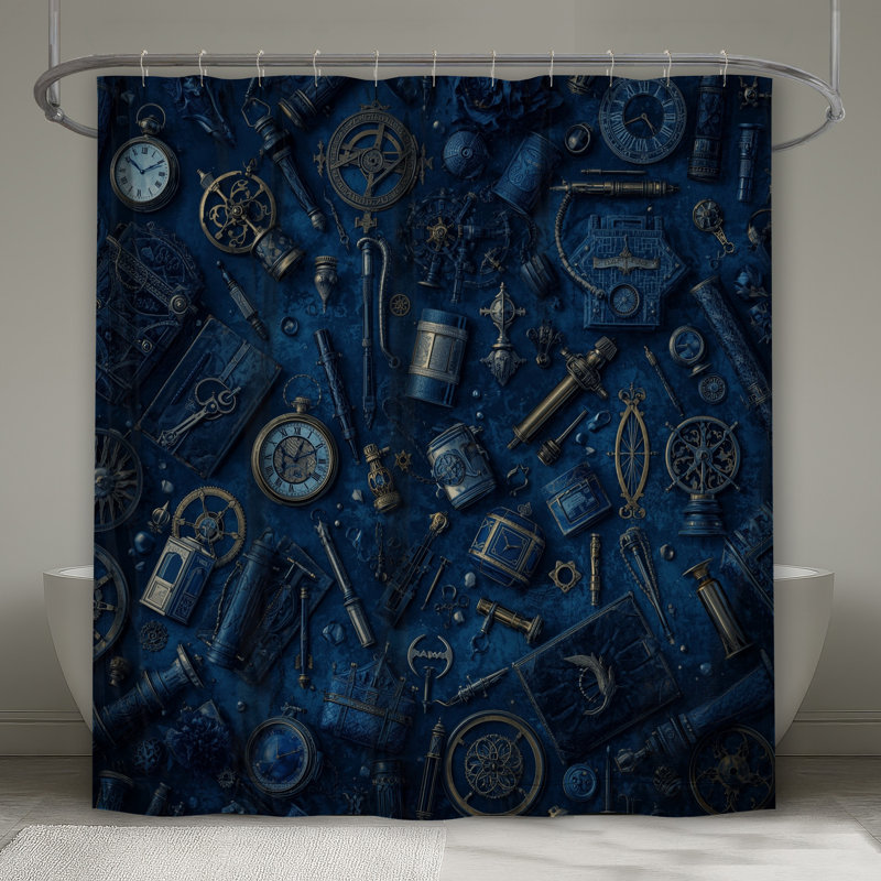 Rideaux de douche Steampunk, L 70 po x H 72 po