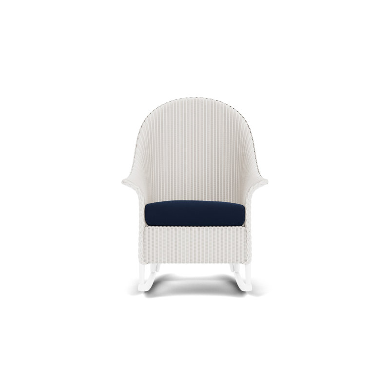 Loom Outdoor Rocker Chair, Decorline Navy, White