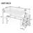 High Full-Size Metal Loft Bed Frame, Clean White, With Integrated L-Shaped Desk and Built-In Wardrobe, Versatile Storage for Kids, Teens and Adult Bedrooms-307283030