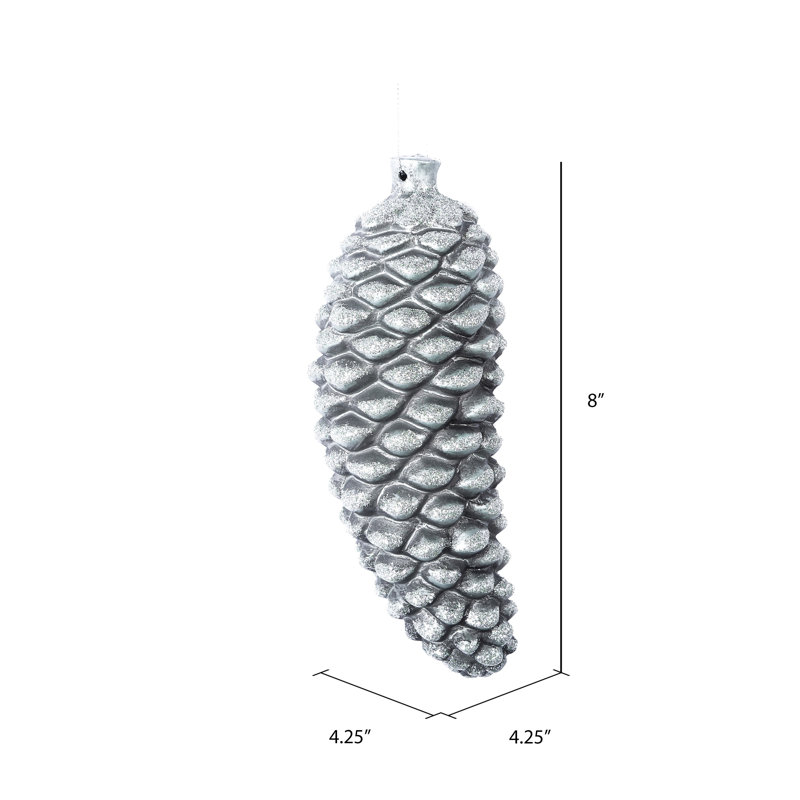Limestone Antique Pinecone Shatterproof Plastic Christmas Ornament Set